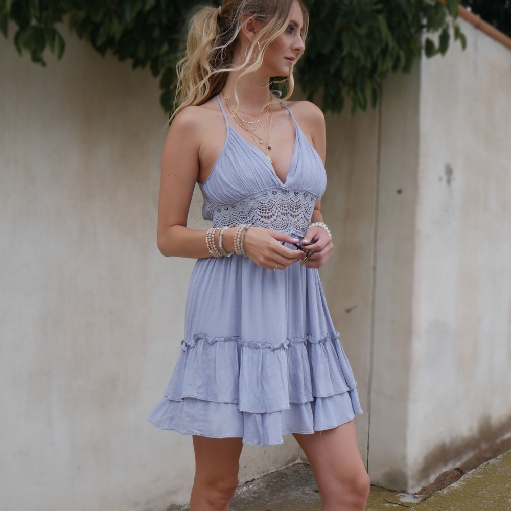 Light blue lace dress